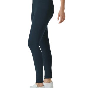 Ladies Fleece Lined Warm Cotton Leggings Navy Blue color