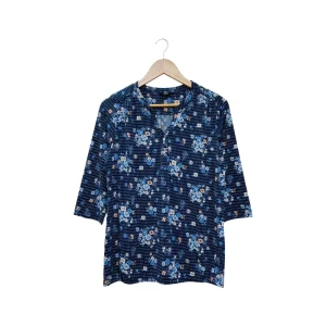 Ladies Short Sleeve Soft Floral Casual Top