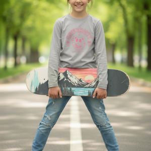 1 pcs Girls Round Neck Cotton Full Sleeve T-shirt