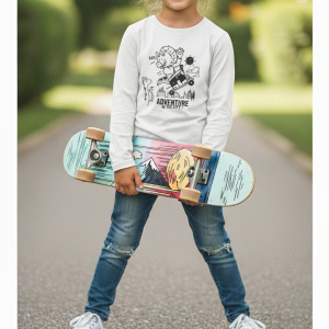 1 pcs Girls Round Neck Cotton Full Sleeve T-shirt