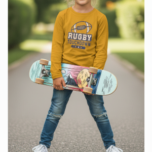 1 pcs Girls Round Neck Cotton Full Sleeve T-shirt