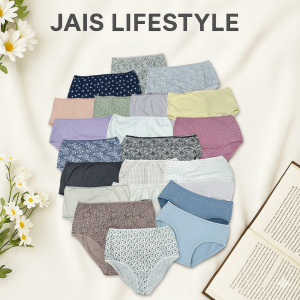 12 pcs  Womens Assorted High Waisted Full Back Cover Cotton Panties ( ডেলিভারি ফ্রি )