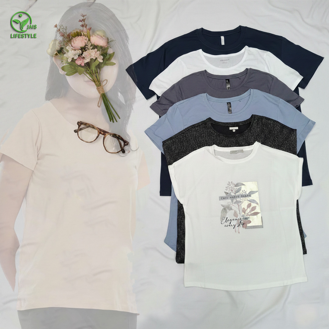 5 Pcs Ladies Multicolor t shirt - Image 2