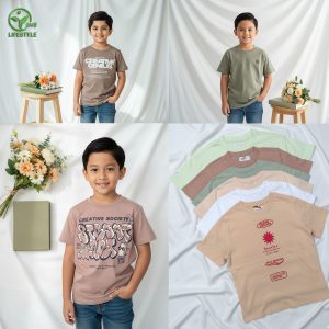 3 Pcs  Girls/ Boys  Multicolor  t shirt