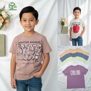 5 Pcs  Girls / Boys  Multicolor  t shirt