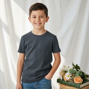 5 Pcs  Girls / Boys  solid color  t shirt